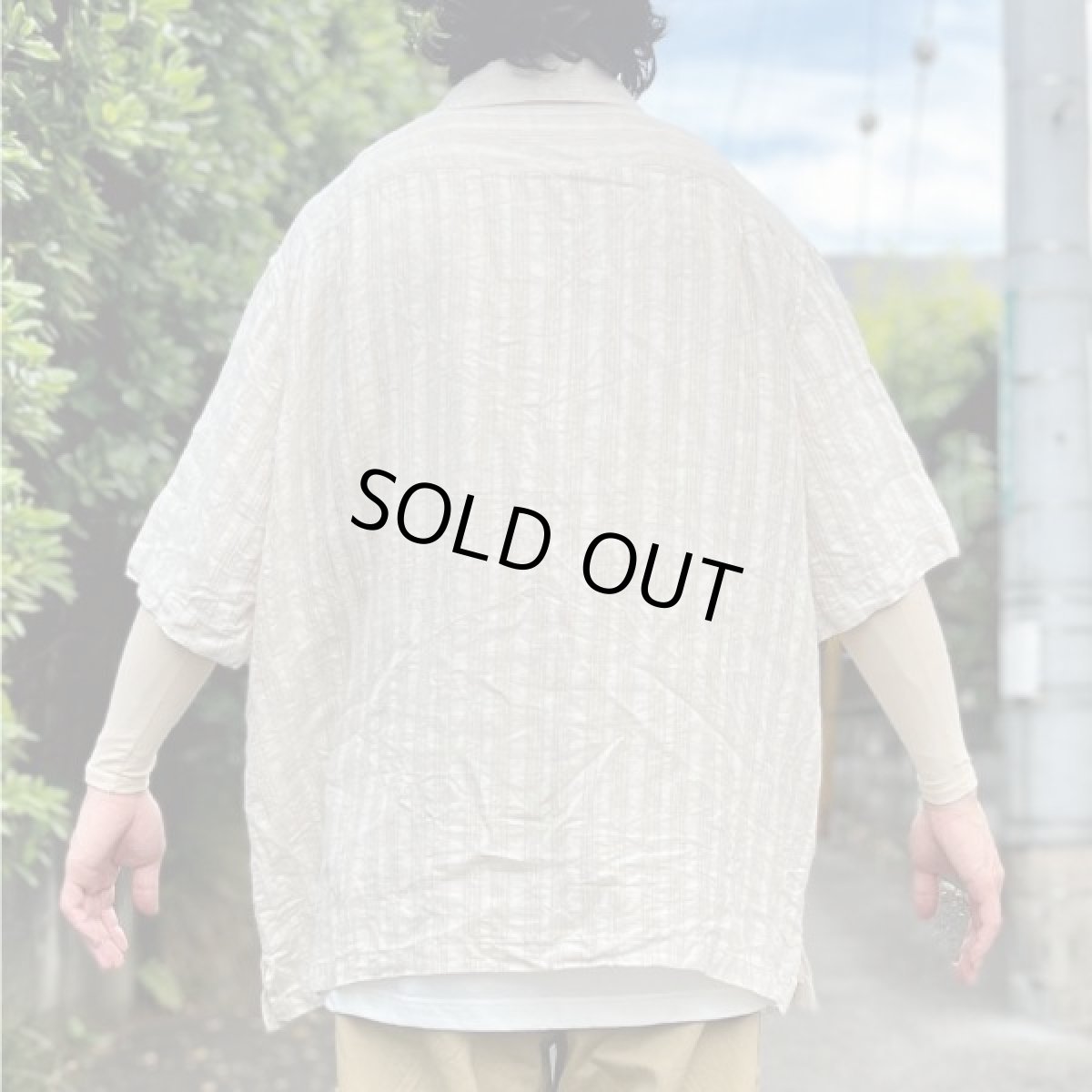 画像20: 「Claiborne(クレイボーン)」斜めチェック柄 XXL リネン 開襟シャツ (20)