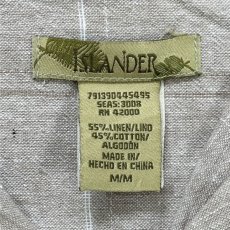 画像8: 「ISLANDER(アイランダー)」織チェック柄 リネンコットン 開襟シャツ (8)