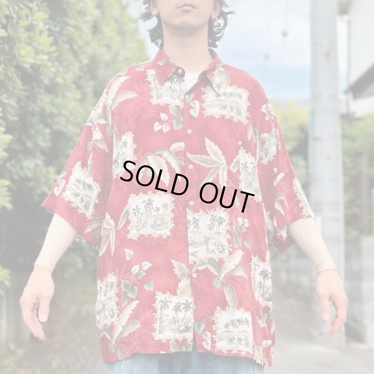 画像16: 「CAMPIA MODA(カンピア モダ)」ボタニカル柄 カヤック XXL レーヨン レギュラーカラー 半袖シャツ (16)