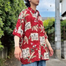 画像17: 「CAMPIA MODA(カンピア モダ)」ボタニカル柄 カヤック XXL レーヨン レギュラーカラー 半袖シャツ (17)