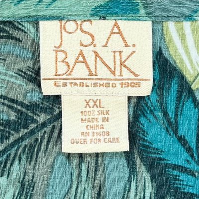 画像3: 「JOS.A.BANK(ジョス エー バンク)」ボタニカル柄 XXL シルク アロハシャツ 開襟シャツ