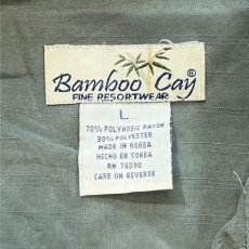 画像8: 「Bamboo Cay(バンブーケイ)」パームツリー刺繍 オープンカラーシャツ 開襟シャツ キューバシャツ (8)