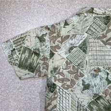 画像11: 「STUNT COLLECTIONS(スタントコレクションズ)」ボタニカル柄 シルク100% アロハシャツ 開襟シャツ (11)