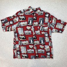 画像1: 「Puritan(ピューリタン)」フォトコラージュ風 レーヨン レギュラーカラー 半袖シャツ (1)