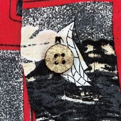 画像1: 「Puritan(ピューリタン)」フォトコラージュ風 レーヨン レギュラーカラー 半袖シャツ