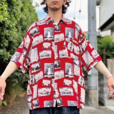 画像16: 「Puritan(ピューリタン)」フォトコラージュ風 レーヨン レギュラーカラー 半袖シャツ (16)