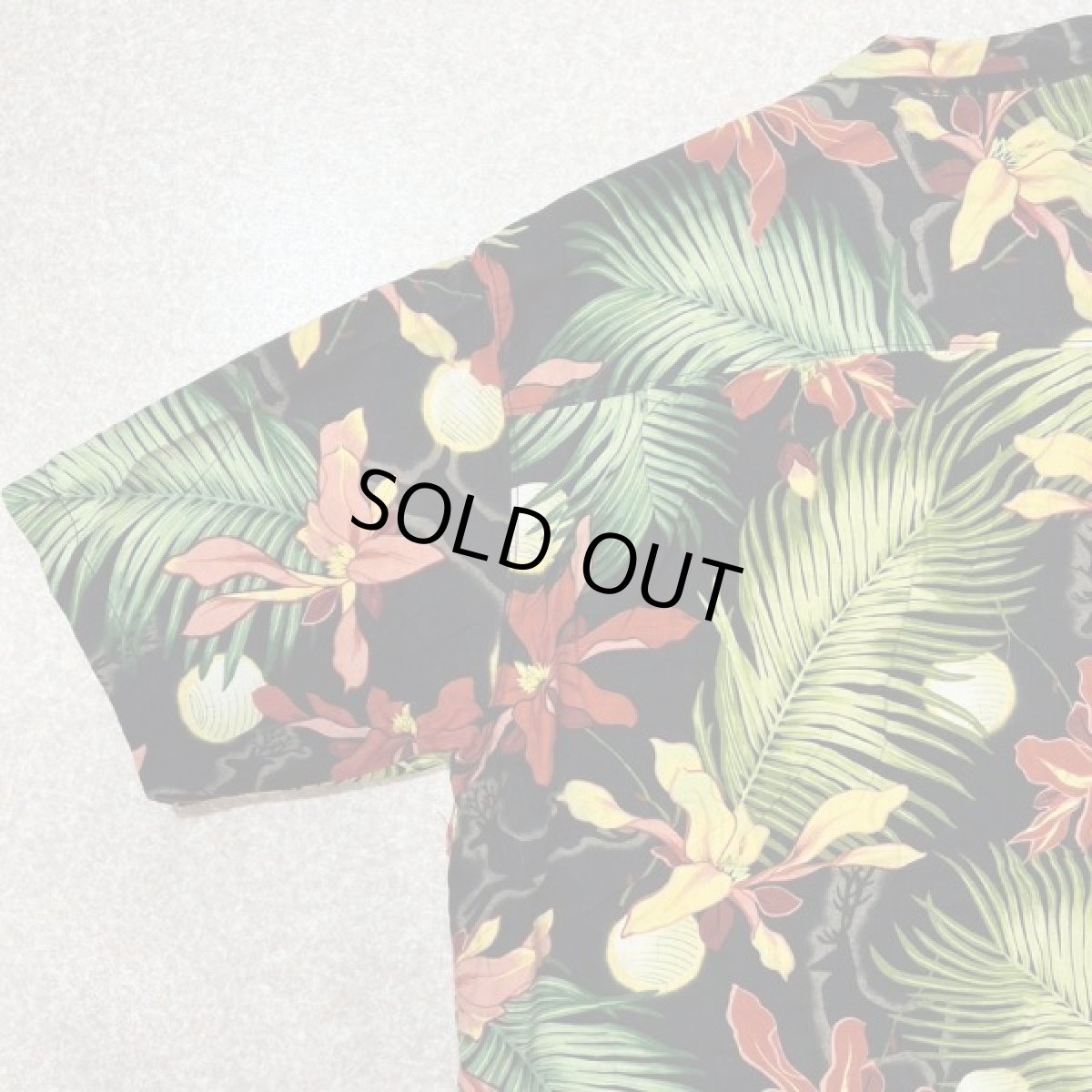 画像12: 「Tommy bahama(トミーバハマ)」ボタニカル柄 シルク100% アロハシャツ 開襟シャツ (12)