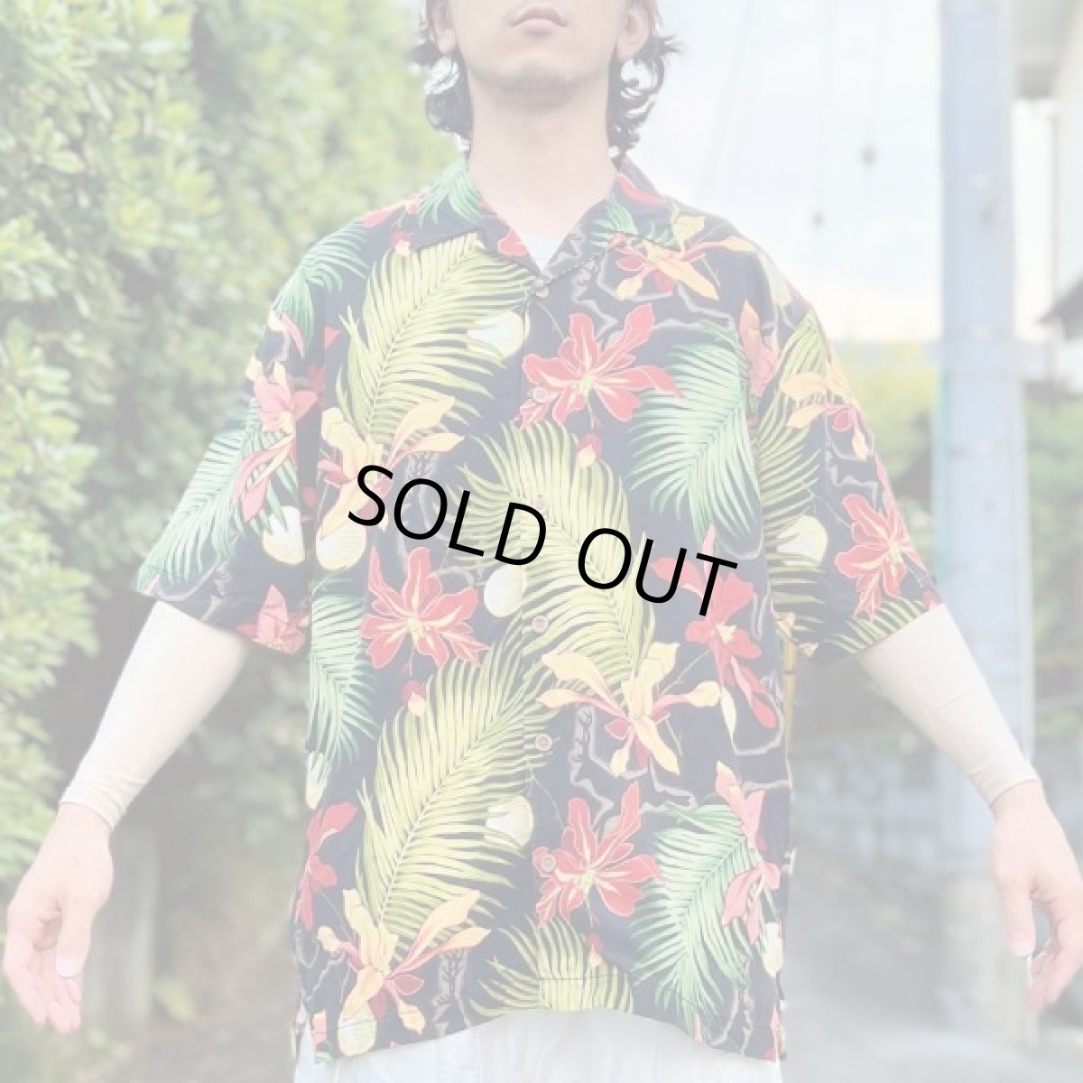 画像16: 「Tommy bahama(トミーバハマ)」ボタニカル柄 シルク100% アロハシャツ 開襟シャツ (16)