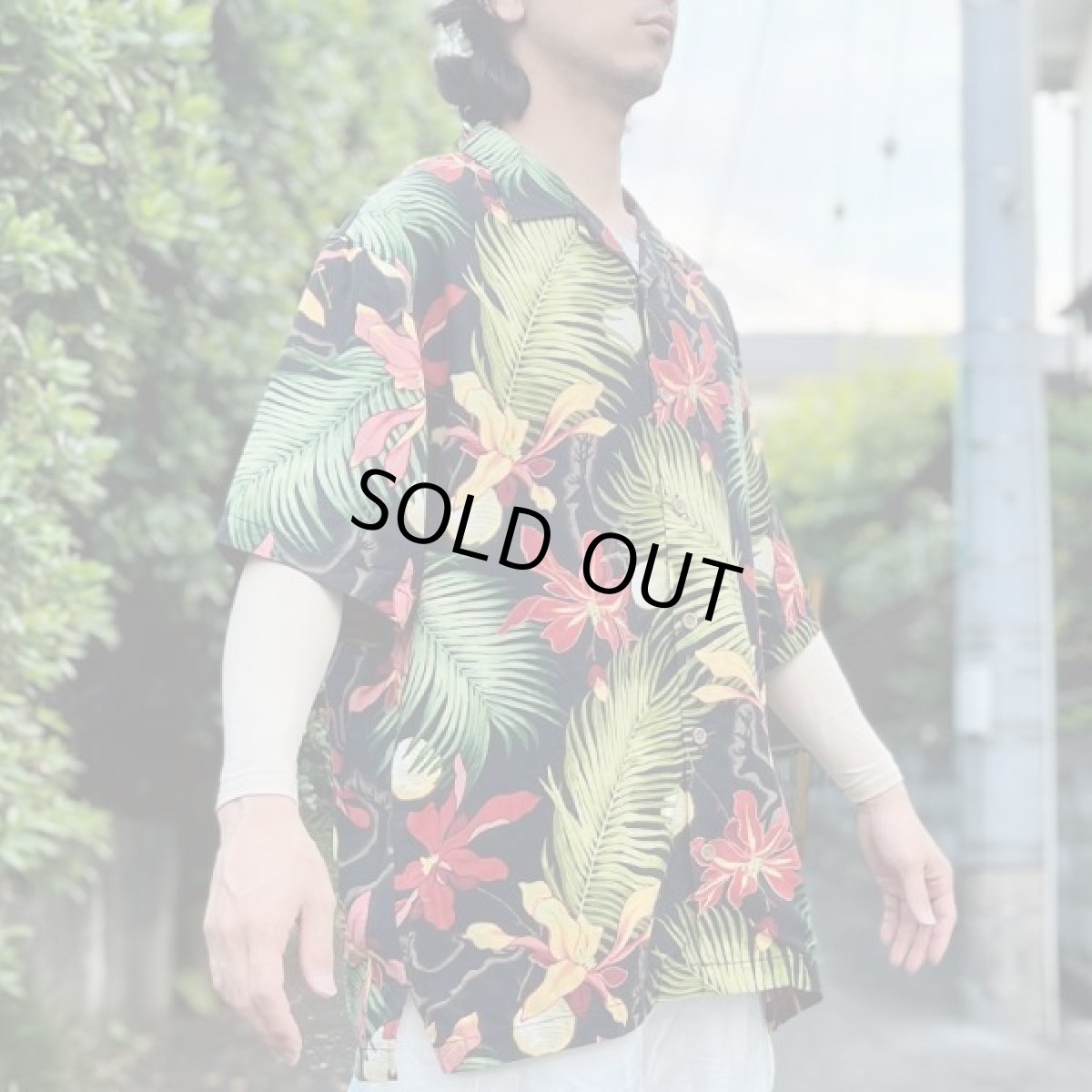 画像17: 「Tommy bahama(トミーバハマ)」ボタニカル柄 シルク100% アロハシャツ 開襟シャツ (17)