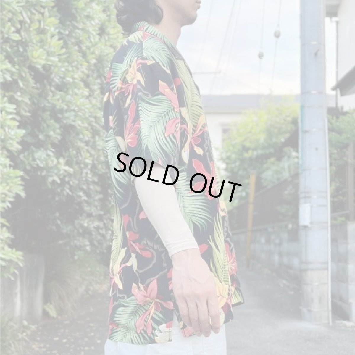 画像18: 「Tommy bahama(トミーバハマ)」ボタニカル柄 シルク100% アロハシャツ 開襟シャツ (18)