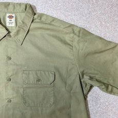 画像4: 「Dickies(ディッキーズ)」574 T/Cツイル カーキ 3XL オーバーサイズ 長袖ワークシャツ (4)