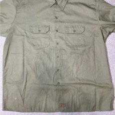 画像5: 「Dickies(ディッキーズ)」574 T/Cツイル カーキ 3XL オーバーサイズ 長袖ワークシャツ (5)