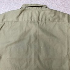 画像12: 「Dickies(ディッキーズ)」574 T/Cツイル カーキ 3XL オーバーサイズ 長袖ワークシャツ (12)