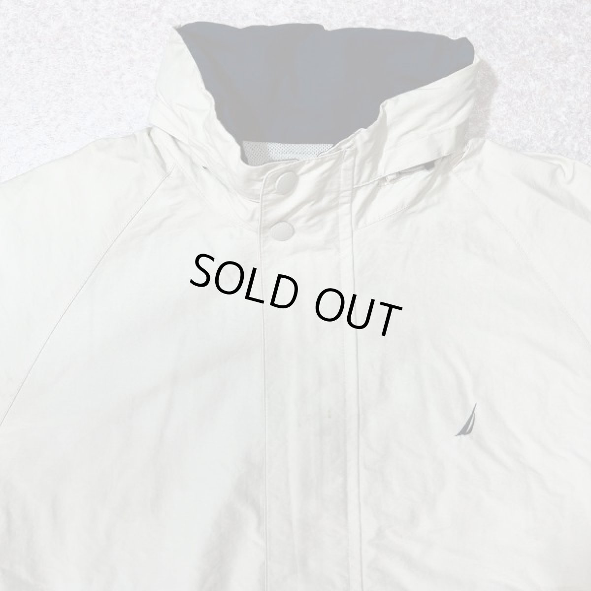 画像2: 「NAUTICA(ノーティカ)」L 2ライン 90s 収納フード ワンポイント刺繍 セーリング ブルゾン (2)