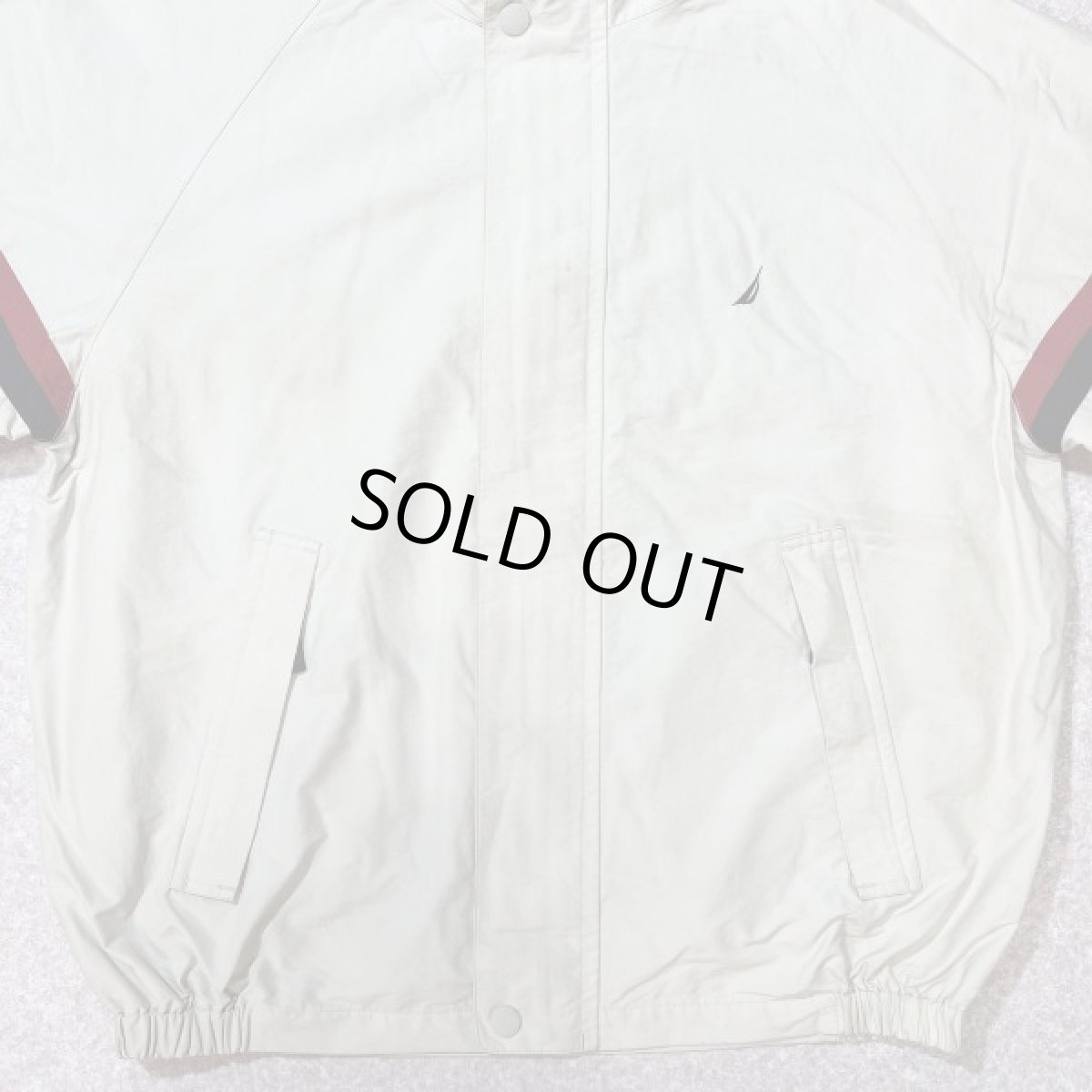 画像4: 「NAUTICA(ノーティカ)」L 2ライン 90s 収納フード ワンポイント刺繍 セーリング ブルゾン (4)