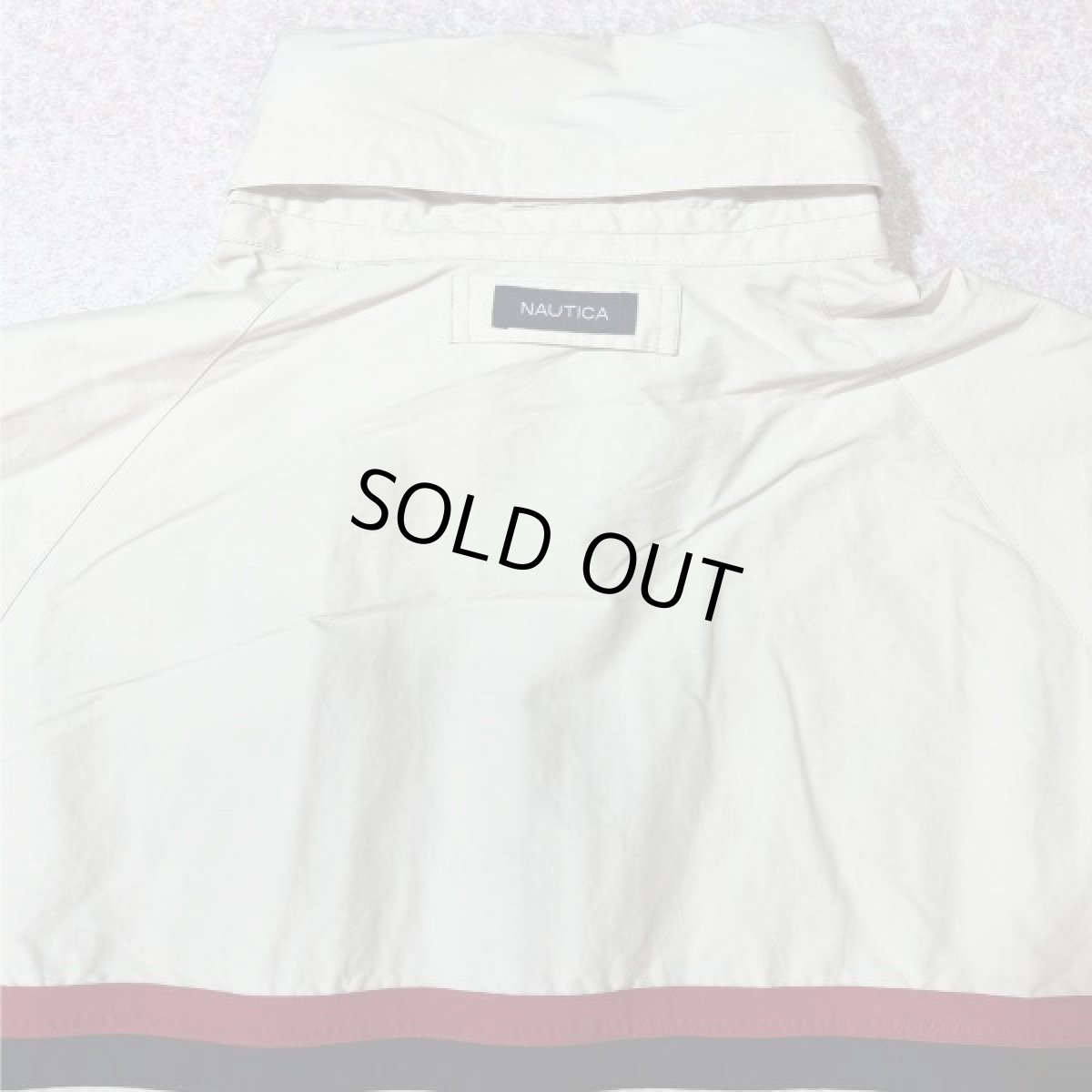 画像13: 「NAUTICA(ノーティカ)」L 2ライン 90s 収納フード ワンポイント刺繍 セーリング ブルゾン (13)