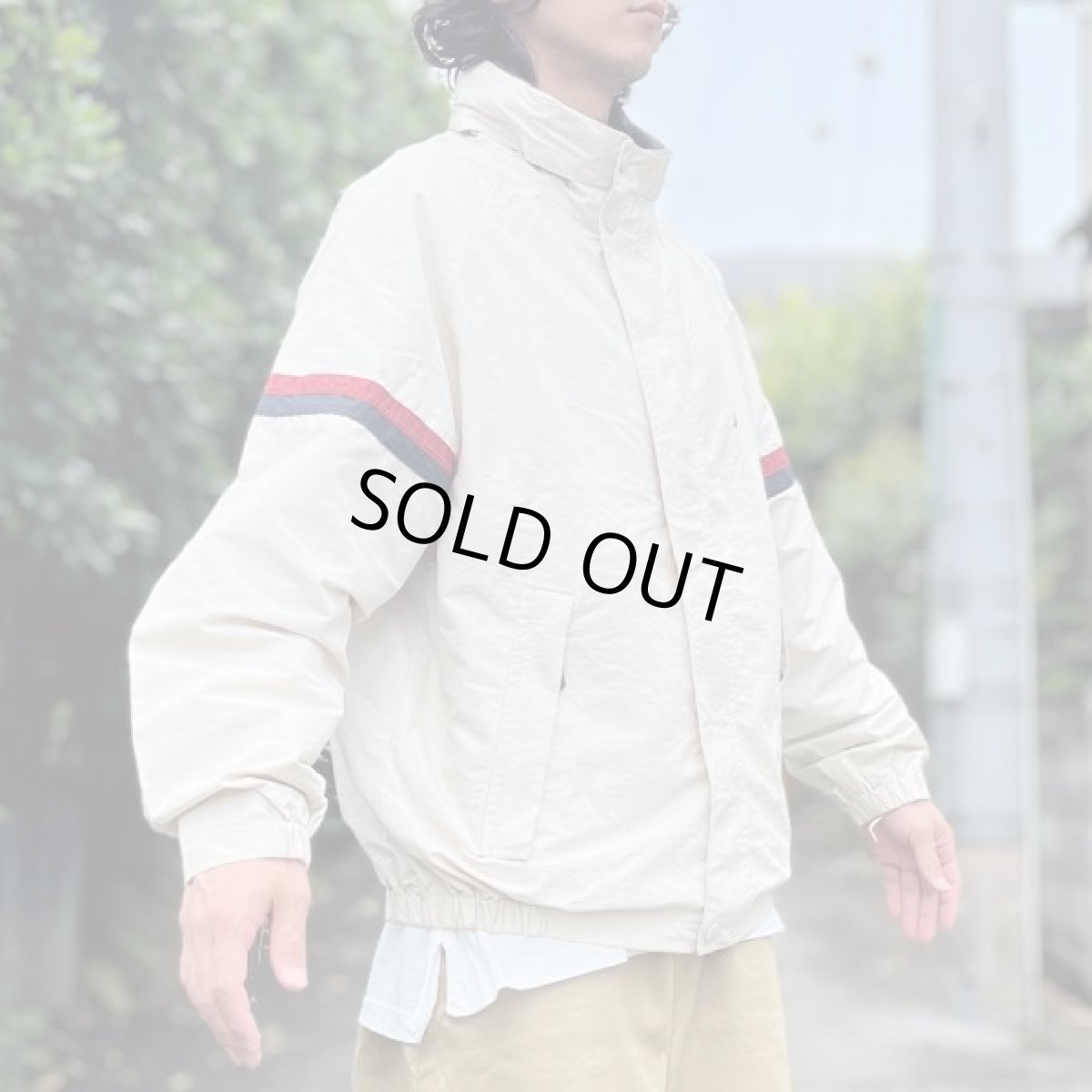 画像17: 「NAUTICA(ノーティカ)」L 2ライン 90s 収納フード ワンポイント刺繍 セーリング ブルゾン (17)