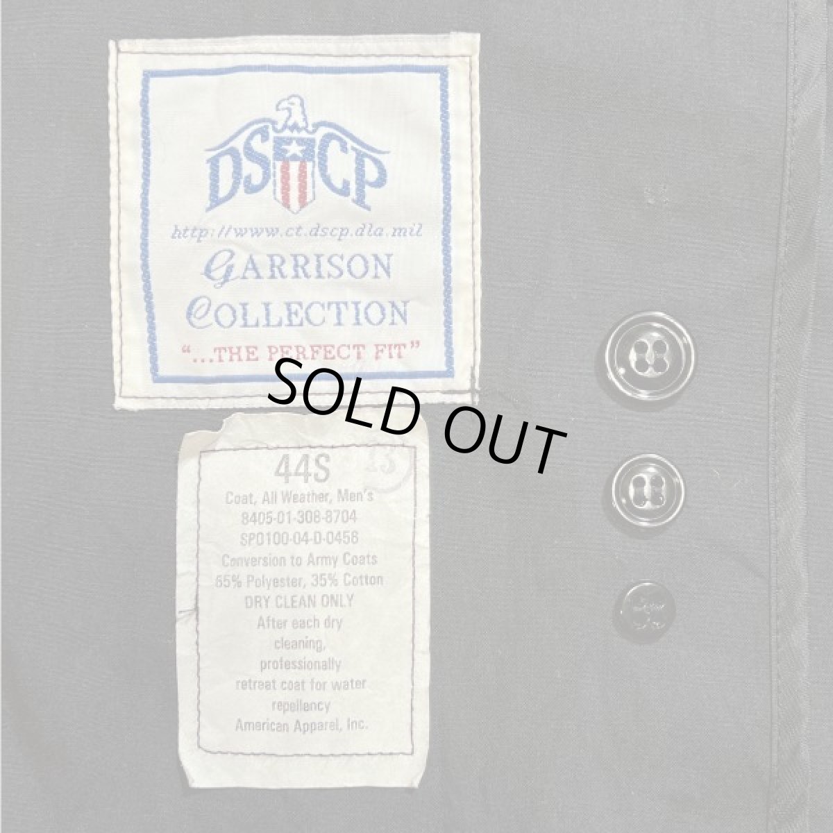 画像10: 「U.S.NAVY(ユー・エス・ネイビー)」DSCP 44Sサイズ 04年納品 キルティングライナー付き オールウェザー トレンチコート (10)