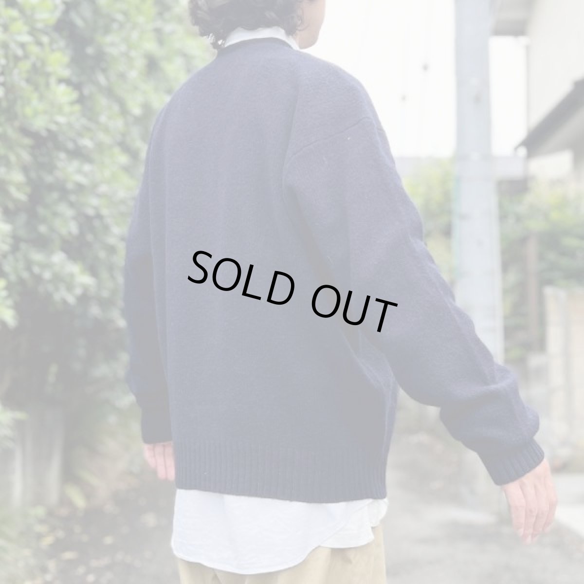 画像19: 「Polo RALPH LAUREN(ポロ ラルフローレン)」ラムズウール100% XL ネイビー カーディガン (19)
