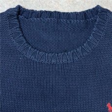 画像3: 「RALPH LAUREN(ラルフローレン)」ポニー刺繍 ネイビー コットン ニット (3)