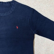 画像4: 「RALPH LAUREN(ラルフローレン)」ポニー刺繍 ネイビー コットン ニット (4)