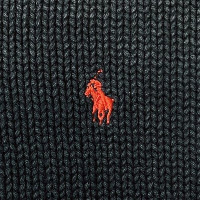 画像1: 「RALPH LAUREN(ラルフローレン)」ポニー刺繍 ネイビー コットン ニット