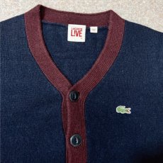 画像3: 「LACOSTE L!VE(ラコステライブ)」マルチカラー 配色 ウール ニット カーディガン (3)