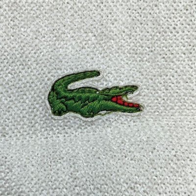 画像1: 「LACOSTE(ラコステ)」IZOD アイゾッド 80s 90s USA製 Lサイズ ホワイト アクリルニット カーディガン