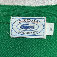 画像8: 「LACOSTE(ラコステ)」IZOD アイゾッド 70s 80s 糸巻きタグ 青ワニ Mサイズ グリーン アクリルニット カーディガン (8)