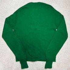 画像12: 「LACOSTE(ラコステ)」IZOD アイゾッド 70s 80s 糸巻きタグ 青ワニ Mサイズ グリーン アクリルニット カーディガン (12)