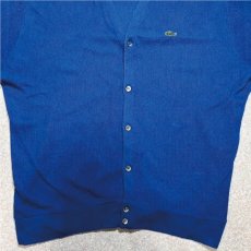 画像5: 「LACOSTE(ラコステ)」IZOD アイゾッド 80s 90s USA製 XLサイズ ブルー アクリルニット カーディガン (5)