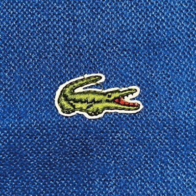 画像1: 「LACOSTE(ラコステ)」IZOD アイゾッド 80s 90s USA製 XLサイズ ブルー アクリルニット カーディガン