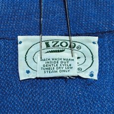 画像9: 「LACOSTE(ラコステ)」IZOD アイゾッド 80s 90s USA製 XLサイズ ブルー アクリルニット カーディガン (9)