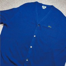 画像20: 「LACOSTE(ラコステ)」IZOD アイゾッド 80s 90s USA製 XLサイズ ブルー アクリルニット カーディガン (20)