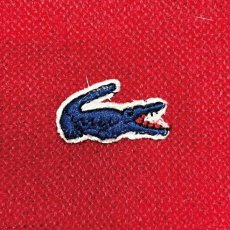 画像6: 「LACOSTE(ラコステ)」IZOD アイゾッド 70s 糸巻きタグ 青ワニ Mサイズ レッド アクリルニット カーディガン (6)