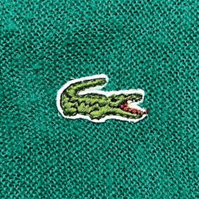 画像1: 「LACOSTE(ラコステ)」IZOD アイゾッド 70s 80s 糸巻きタグ 青ワニ Lサイズ グリーン アクリルニット セーター