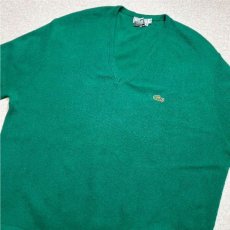 画像15: 「LACOSTE(ラコステ)」IZOD アイゾッド 70s 80s 糸巻きタグ 青ワニ Lサイズ グリーン アクリルニット セーター (15)