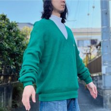 画像17: 「LACOSTE(ラコステ)」IZOD アイゾッド 70s 80s 糸巻きタグ 青ワニ Lサイズ グリーン アクリルニット セーター (17)