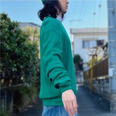 画像18: 「LACOSTE(ラコステ)」IZOD アイゾッド 70s 80s 糸巻きタグ 青ワニ Lサイズ グリーン アクリルニット セーター (18)