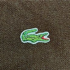 画像6: 「LACOSTE(ラコステ)」IZOD アイゾッド 70s 糸巻きタグ Lサイズ ブラウン アクリルニット カーディガン (6)