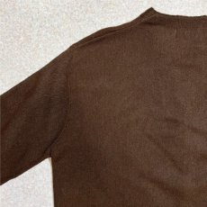 画像13: 「LACOSTE(ラコステ)」IZOD アイゾッド 70s 糸巻きタグ Lサイズ ブラウン アクリルニット カーディガン (13)