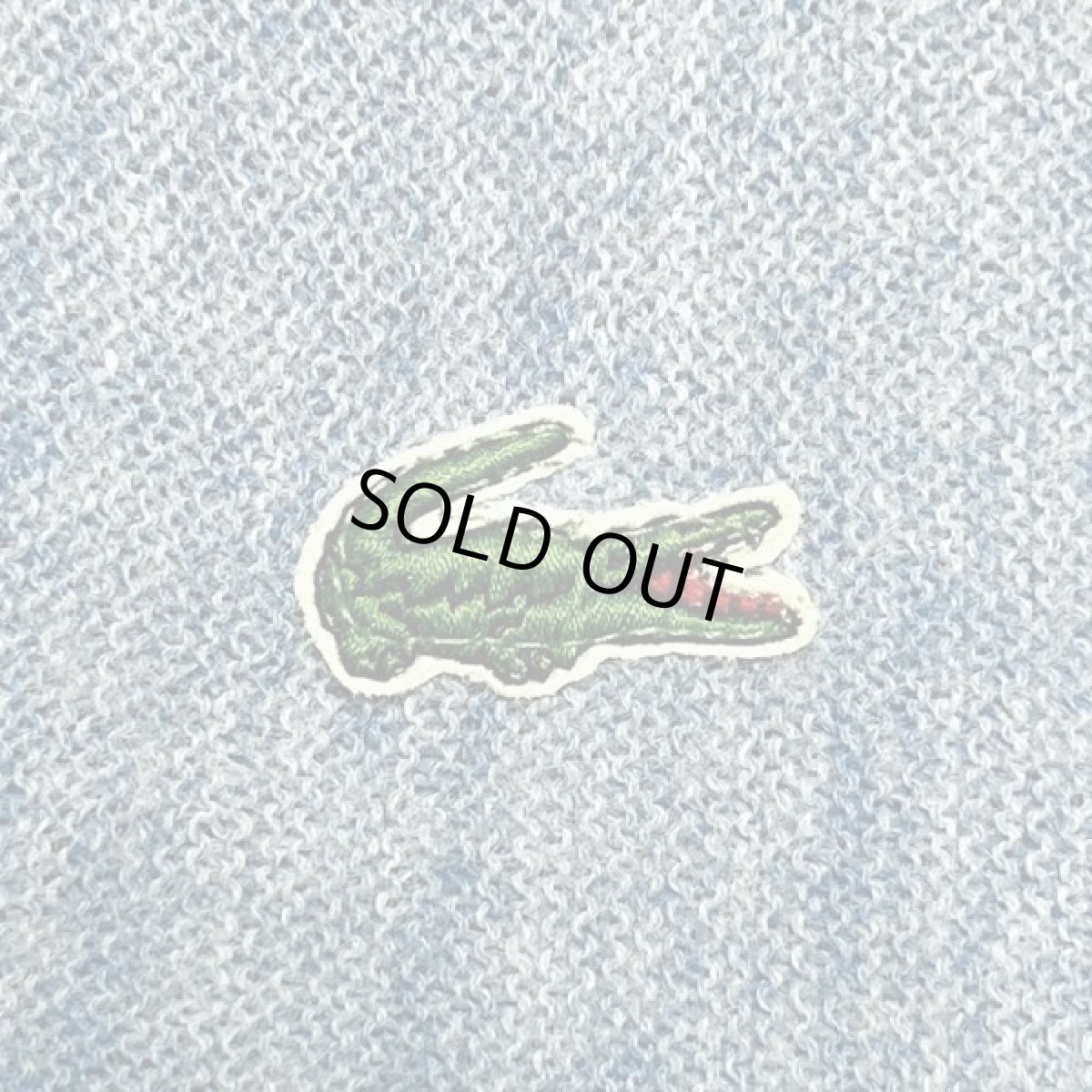 画像6: 「LACOSTE(ラコステ)」IZOD アイゾッド 80s 90s USA製 Mサイズ ブルーストライプ アクリルニット カーディガン (6)