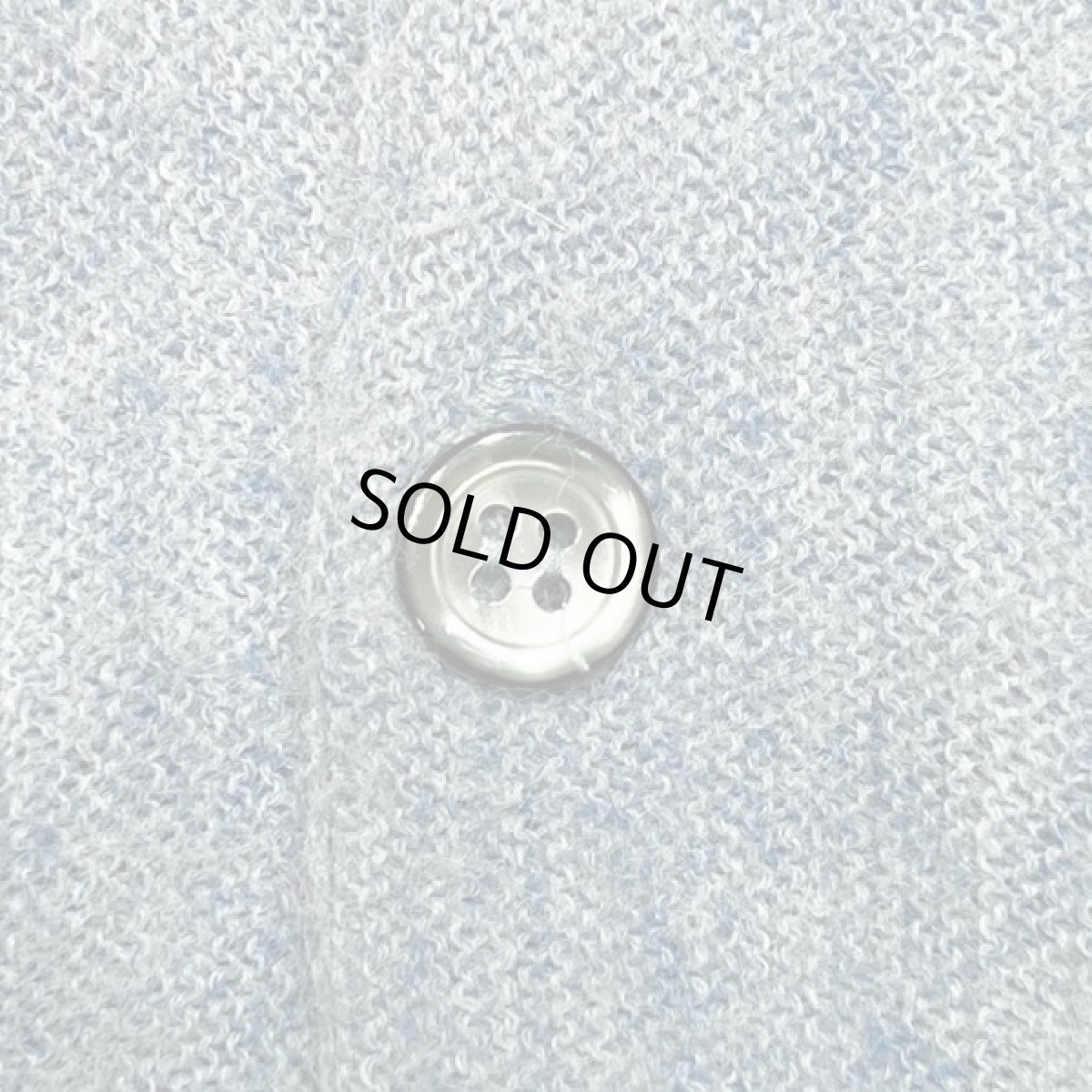 画像7: 「LACOSTE(ラコステ)」IZOD アイゾッド 80s 90s USA製 Mサイズ ブルーストライプ アクリルニット カーディガン (7)