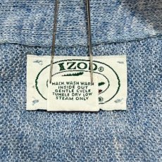 画像9: 「LACOSTE(ラコステ)」IZOD アイゾッド 80s 90s USA製 Mサイズ ブルーストライプ アクリルニット カーディガン (9)