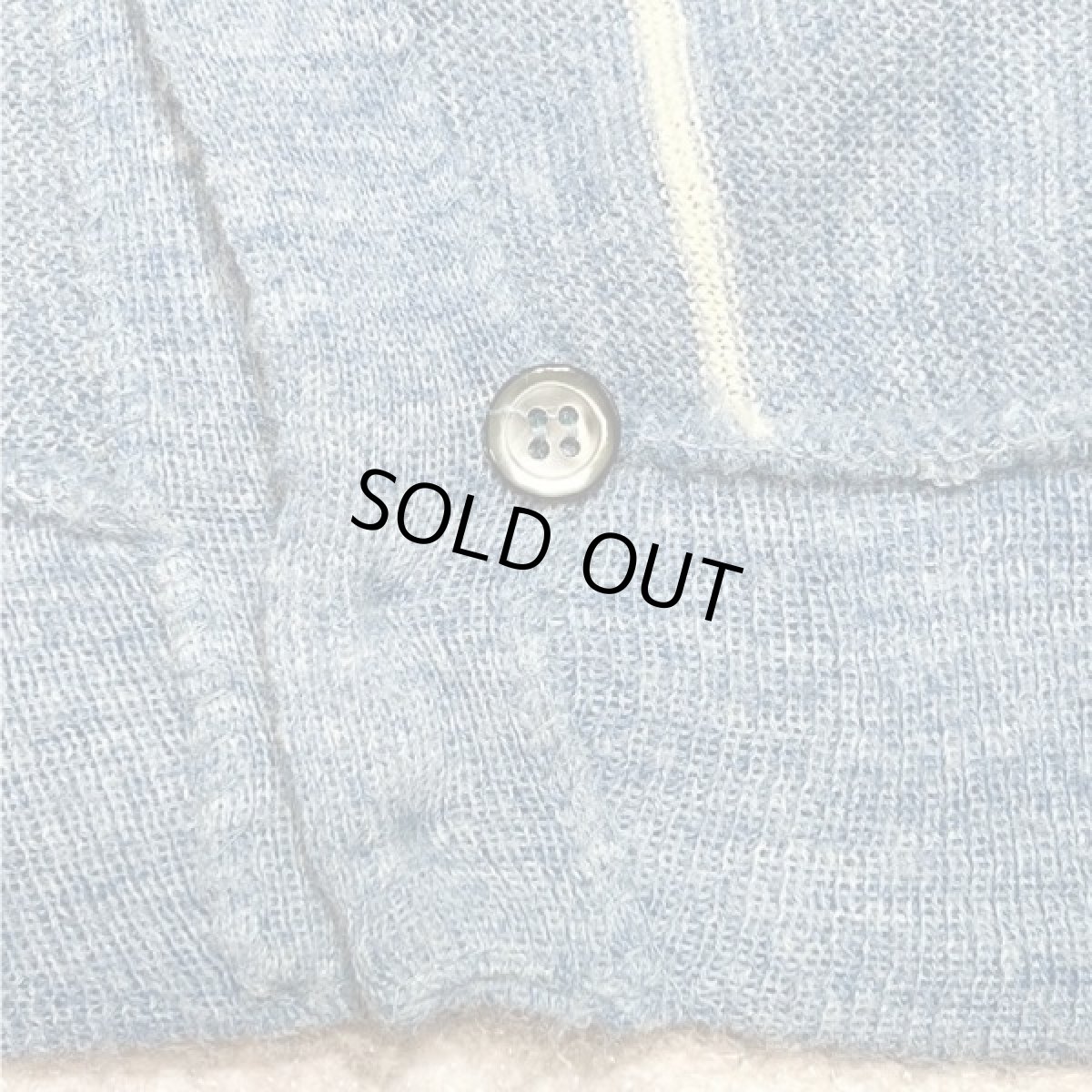 画像10: 「LACOSTE(ラコステ)」IZOD アイゾッド 80s 90s USA製 Mサイズ ブルーストライプ アクリルニット カーディガン (10)