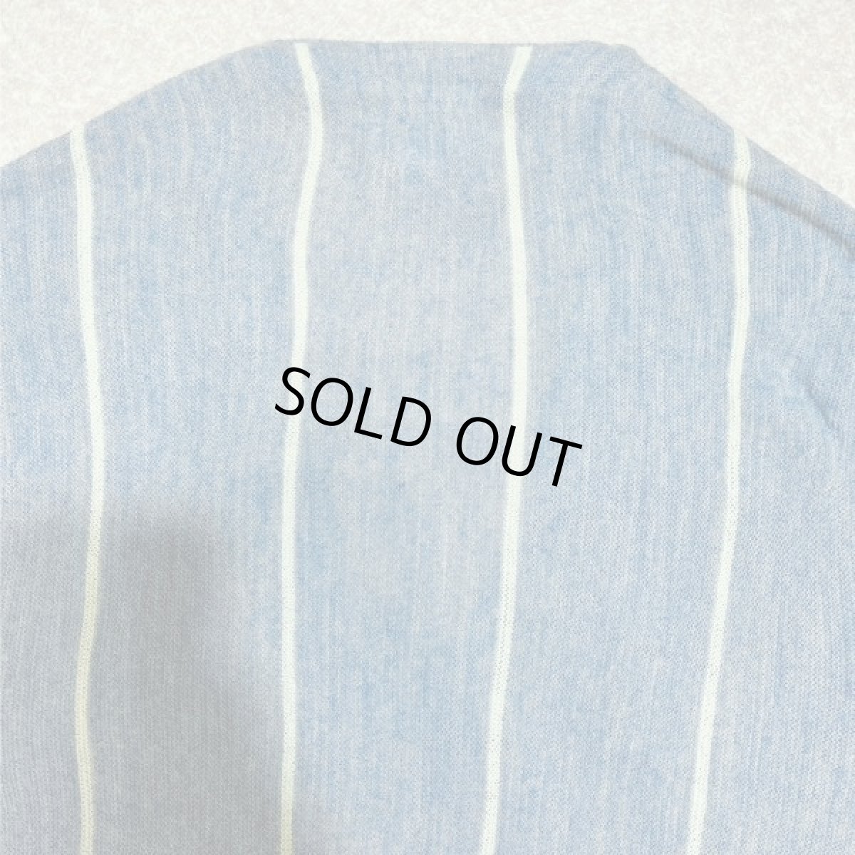 画像13: 「LACOSTE(ラコステ)」IZOD アイゾッド 80s 90s USA製 Mサイズ ブルーストライプ アクリルニット カーディガン (13)