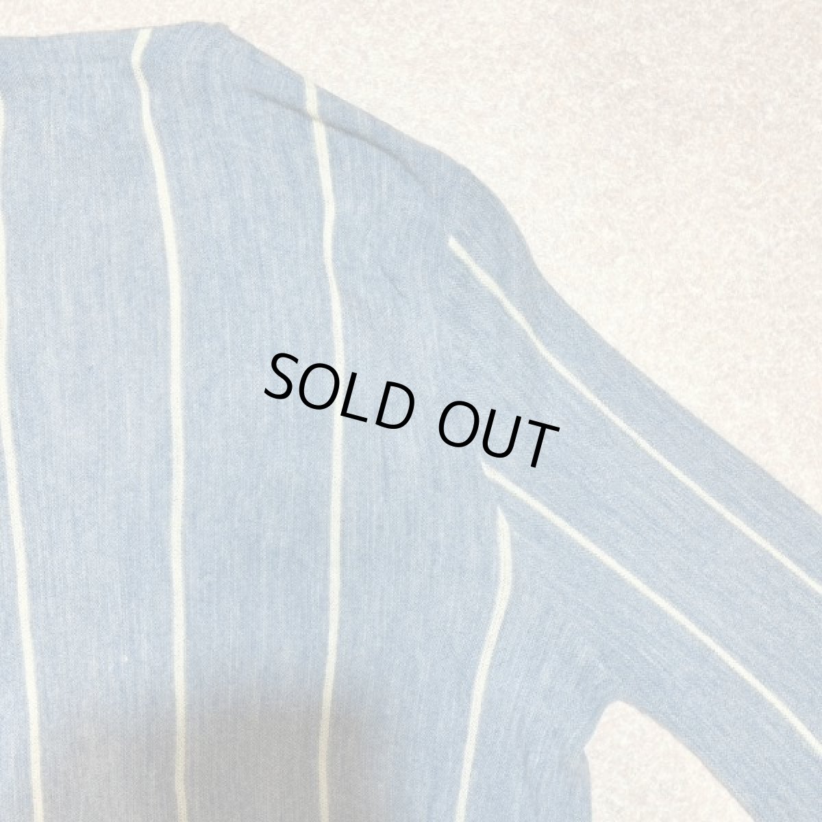 画像14: 「LACOSTE(ラコステ)」IZOD アイゾッド 80s 90s USA製 Mサイズ ブルーストライプ アクリルニット カーディガン (14)