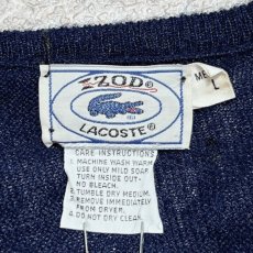 画像7: 「LACOSTE(ラコステ)」IZOD アイゾッド 70s 80s 糸巻きタグ 青ワニ Lサイズ ネイビー アクリルニット セーター (7)