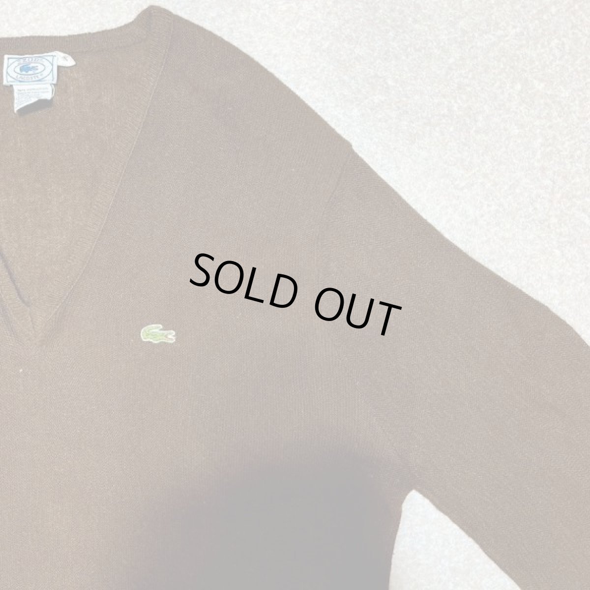 画像4: 「LACOSTE(ラコステ)」IZOD アイゾッド 70s 80s 糸巻きタグ 青ワニ Lサイズ ブラウン アクリルニット セーター (4)