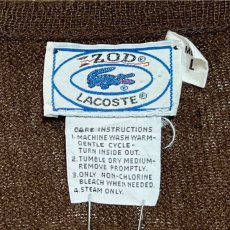 画像7: 「LACOSTE(ラコステ)」IZOD アイゾッド 70s 80s 糸巻きタグ 青ワニ Lサイズ ブラウン アクリルニット セーター (7)